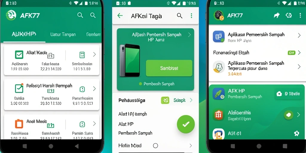 Antarmuka AFK77 menampilkan fitur pembersih sampah yang intuitif.