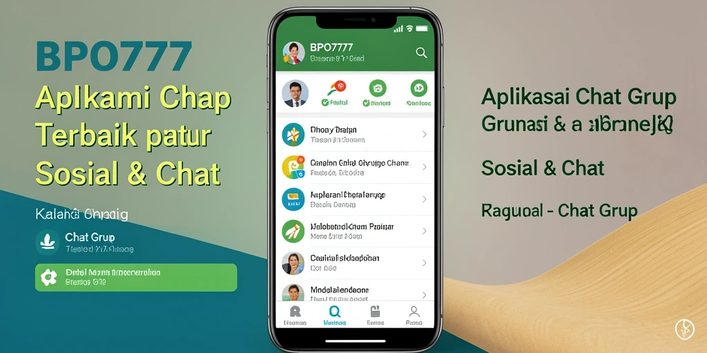 Tampilan antarmuka BPO777 yang intuitif dan menarik untuk Chat Grup.