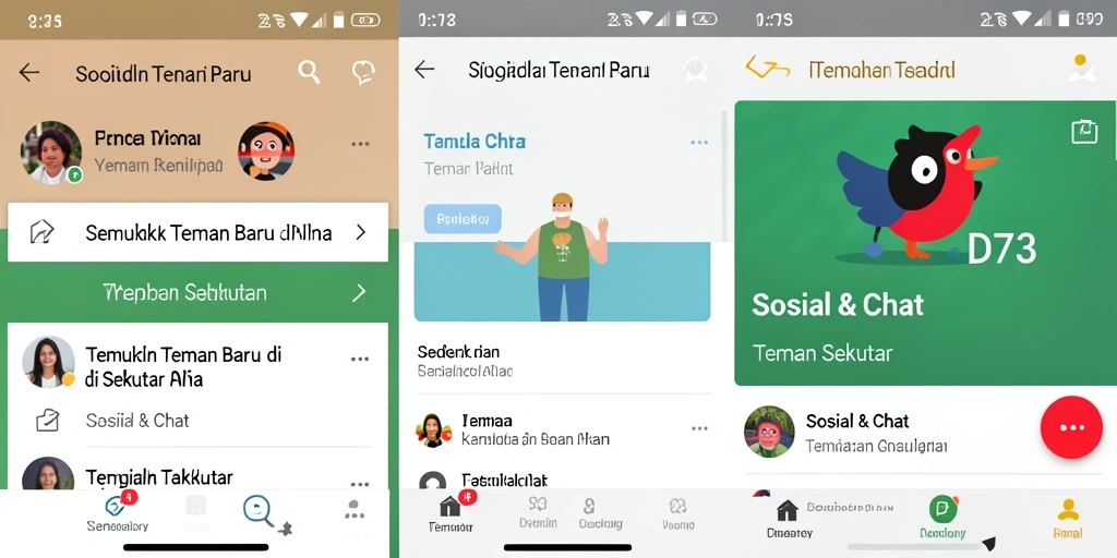Antarmuka D73 yang menawan dan mudah digunakan.
