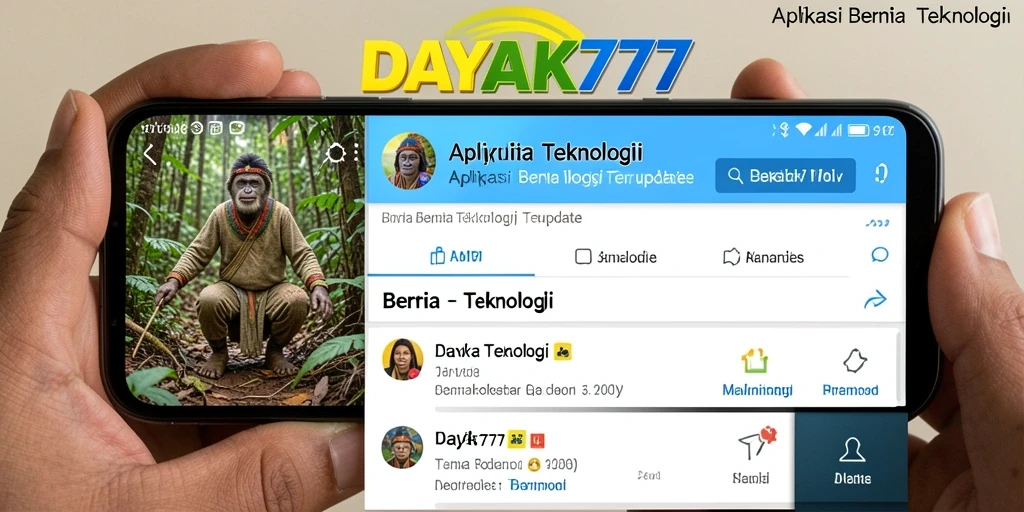 Tampilan antarmuka aplikasi DAYAK777 yang informatif dan modern.