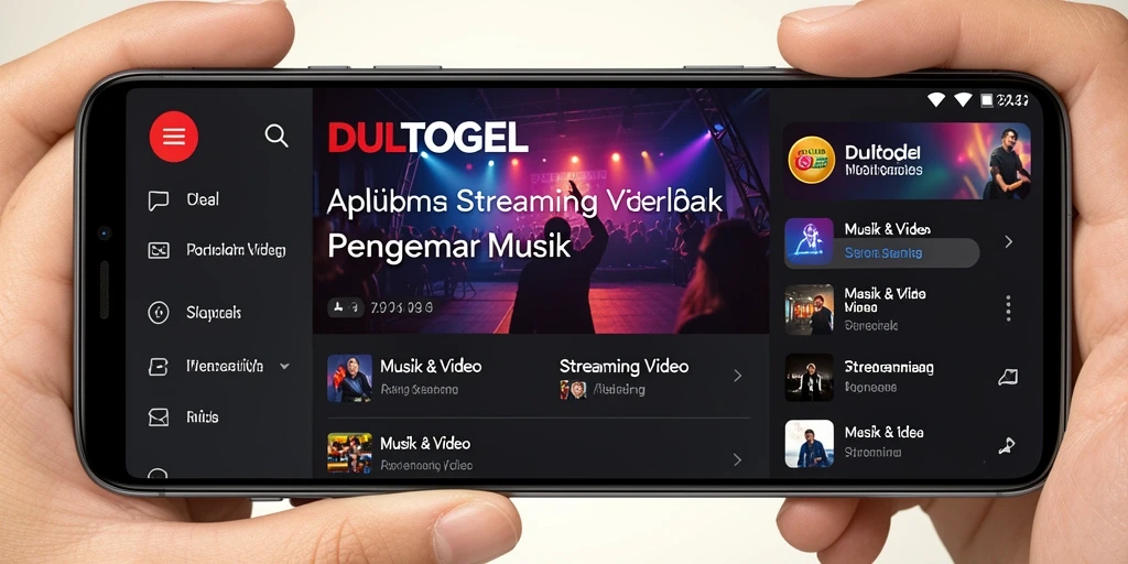 Antarmuka DULTOGEL yang intuitif untuk streaming video.