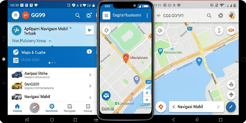 Tampilan antarmuka GG99 yang modern dan fungsional untuk Navigasi Mobil.