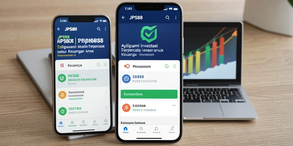 Tampilan antarmuka aplikasi JPS88 dengan fungsi investasi yang modern.
