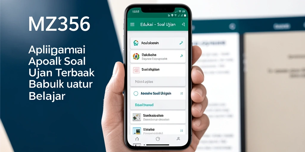 Gambar antarmuka MZ356 yang menunjukan fitur soal ujian.