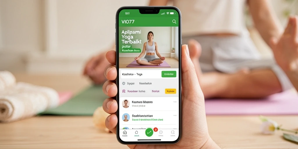 Antarmuka VIO77 menampilkan berbagai kelas Yoga yang menarik.